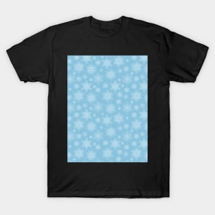 Snow Fall - Light Blue Monochrome  - Cozy Winter Collection T-Shirt